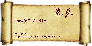 Manó Judit névjegykártya
