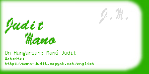 judit mano business card